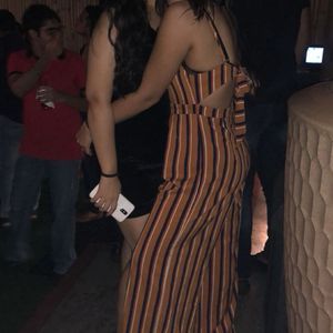 Striped Sleeveless Jumpsuit