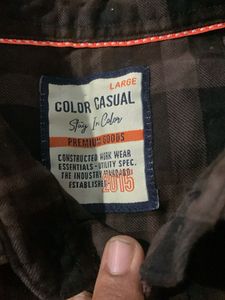 Brown Plaid Flannel Shirt