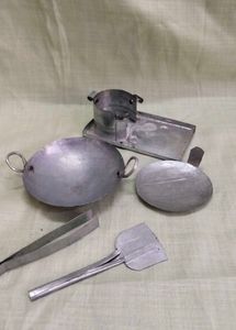 Miniature stainless steel kitchen set