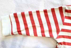 ⭕️➡️.Red &amp;white Stripes Unisex Babies T-shirt