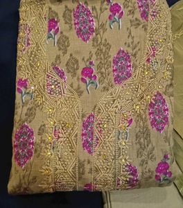 Unstitched Embroidered Salwar Kameez Set
