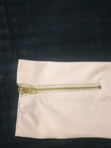 Blush Pink Blazer with Zipper Detail