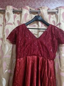 Elegant Maroon Maxi Dress