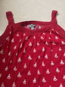 Red Floral Tank Top