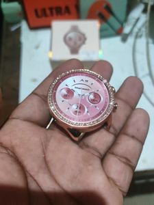 Fossil Gen 9 Dimond Watch With Pink Strap Free 🔥
