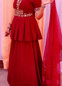 Lehenga &amp;paplum Blouse