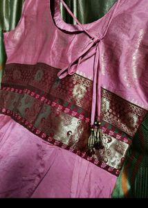 Pink &amp; Gold Lehenga Choli