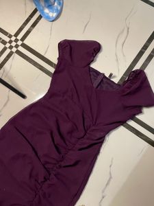 AAYU Women Fit And Flare Purple Dress