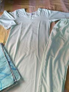 Kurta Pant With Organza Duppta