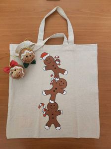 Festive Gingerbread Tote Bag