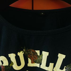 Navy Blue Crop Top