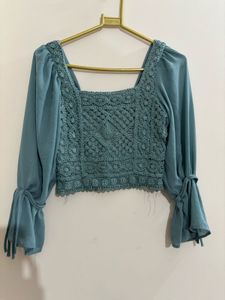 set of two - Crochet Detail schffli Top