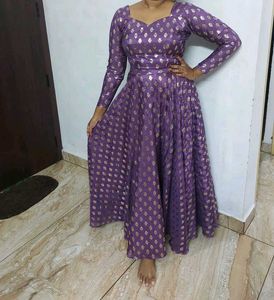 Purple Lehenga with Silver Accents