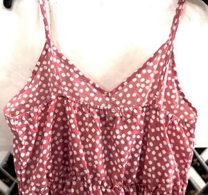 SHEIN Pink Ditsy Floral Print Cami Dress