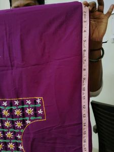 Beautiful Embroidered Purple Color Blouse Piece
