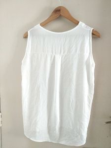 Sleeveless White Top