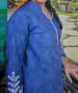 Blue Printed Kurta
