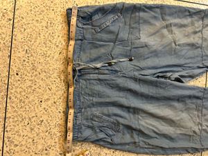 Blue Casual Pants