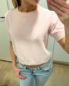 MANGO FUR-EFFECT KNITTED SWEATER