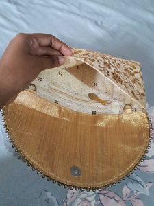 Gold Embroidered Purse