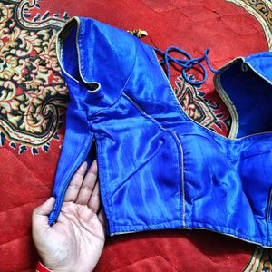 Royal Blue Readymade Saree Blouse
