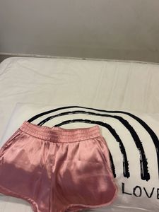 Pink Satin Shorts