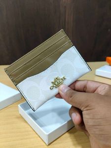 Coach Lip Card Case Signature Canvas