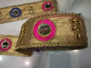 golden lace for duppata and saree