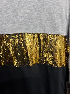 Shein Sequin Color Block Pullover