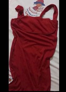 Newme Red Bodycon Midi Dress
