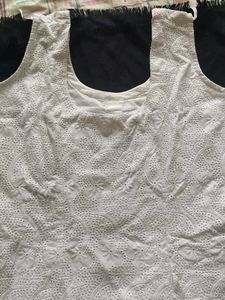 White Chikankari Kurti - L