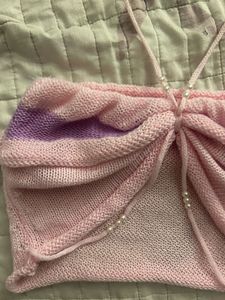 Pink Knit Halter Top