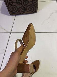 Brown Heeled Sandals