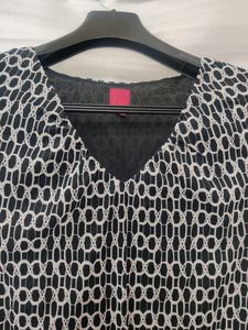 Black Printed Top