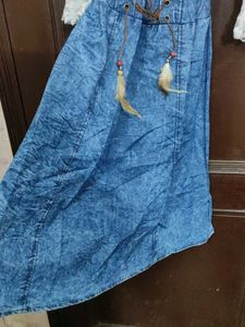 Lace &amp; Denim Dress