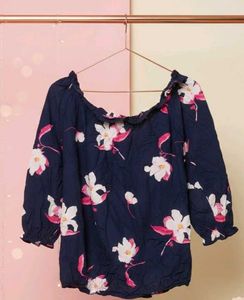 Floral Print Off-Shoulder Top