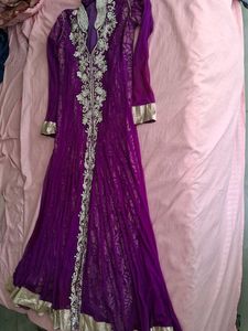 Gown Long With Stone Work