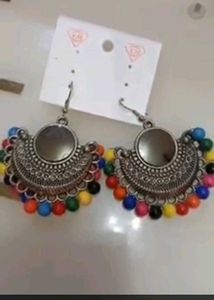 Oxidised Multicolour Earings.