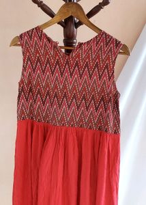Indie Style Dress With Front Pockets