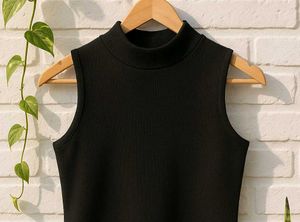 Sleeveless Turtleneck Top