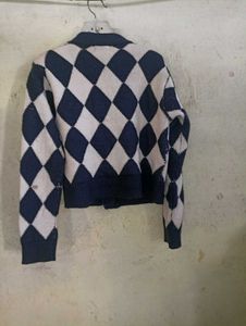 Argyle Knit Cardigan