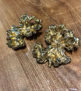 H&amp;M statement Gold Floral Earrings