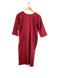 ₹30 Off Burgundy Printed Casual Kurta (Women)