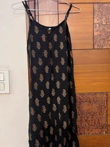 Black Printed kurti with Pants