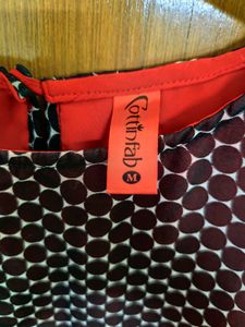 Red And Black Layered Maxi Dress