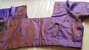 Purple and brown  pure silk Blouse