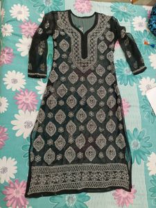 Chickenkari Black Kurta