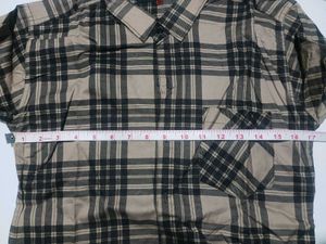 Brown Plaid Flannel Shirt - Size M