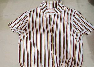 Striped Button-Up Top