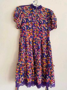 Floral Lace Tiered Dress